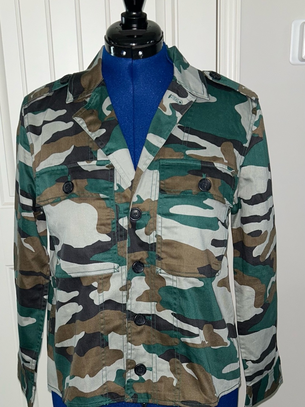 Women’s J.Crew Mercantile Camo Utility Jacket - Green/Brown